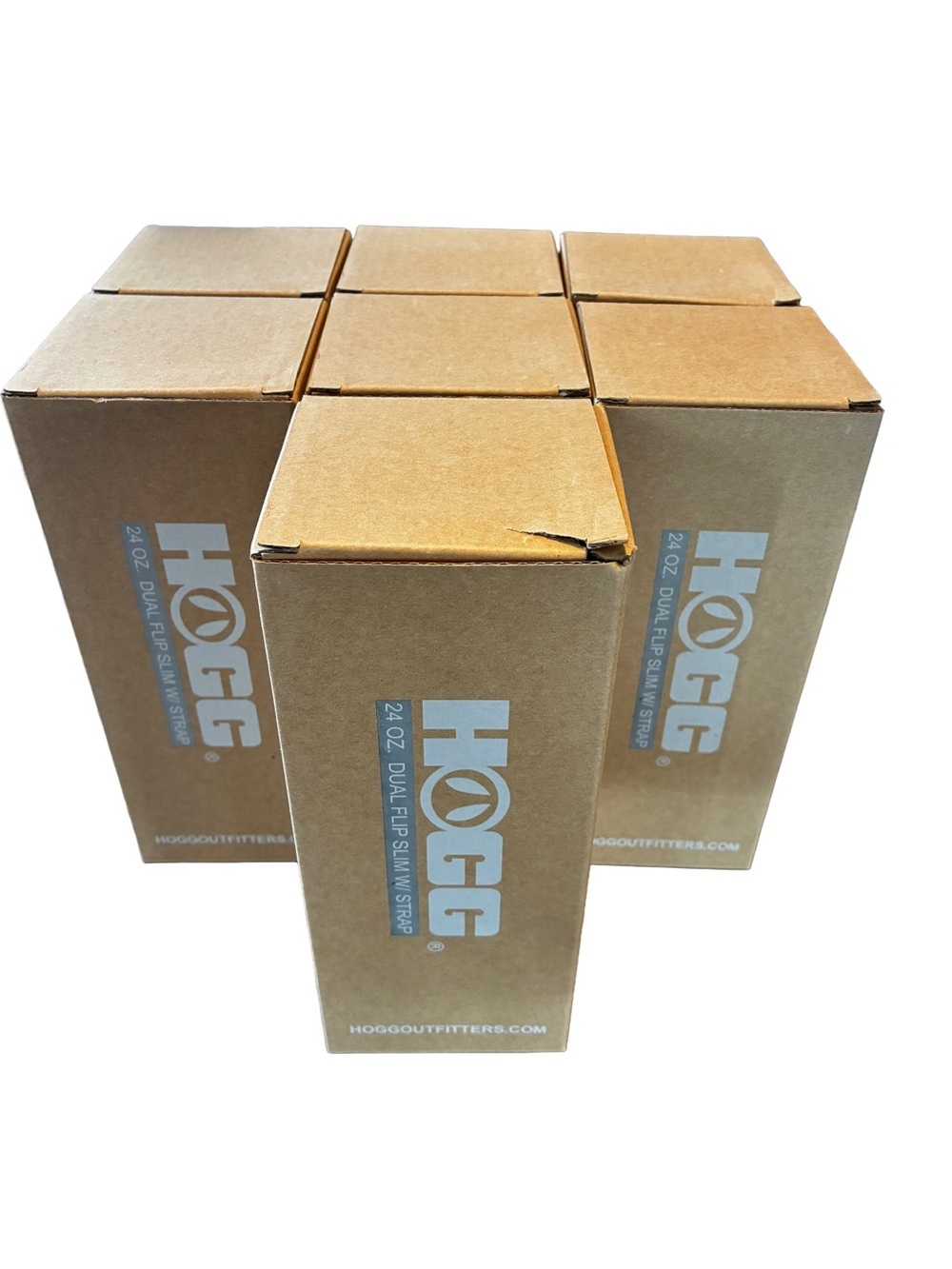 HOGG 24oz Dual Flip Slim Tumblers Set of 7 White New - Picture 3 of 3